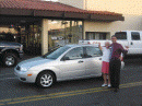 Fay receiving keys to her new car