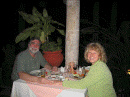 Dining outdoors at a plantation house